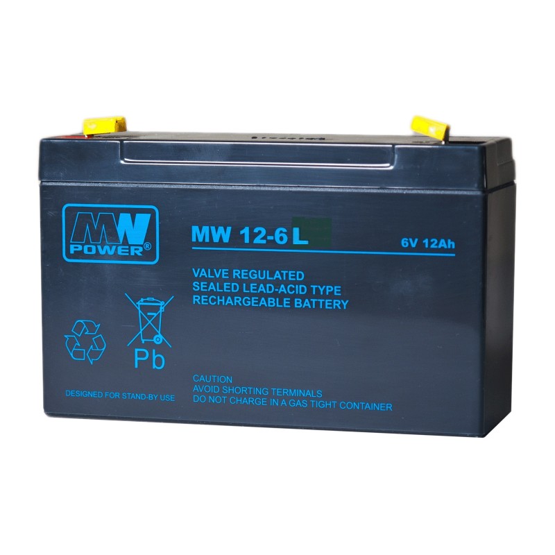 AKUMULATOR AGM 6V 12Ah MW 12-6L AKUMULATOR AGM 6V 12Ah MW 12-6L